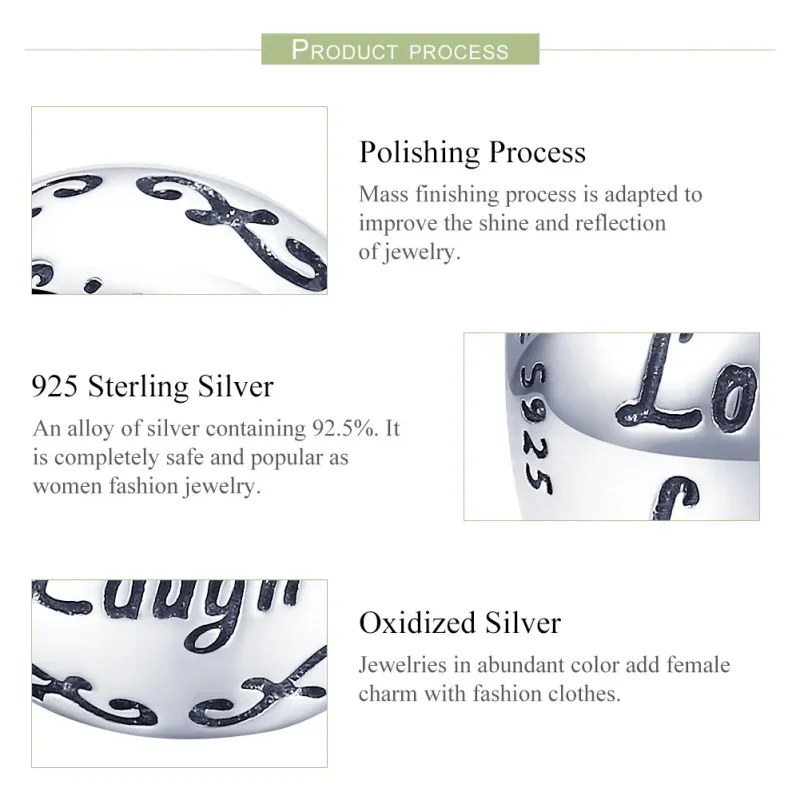 (image for) Pandora Style Silver My Happy Life Charm - SCC966 - View 7
