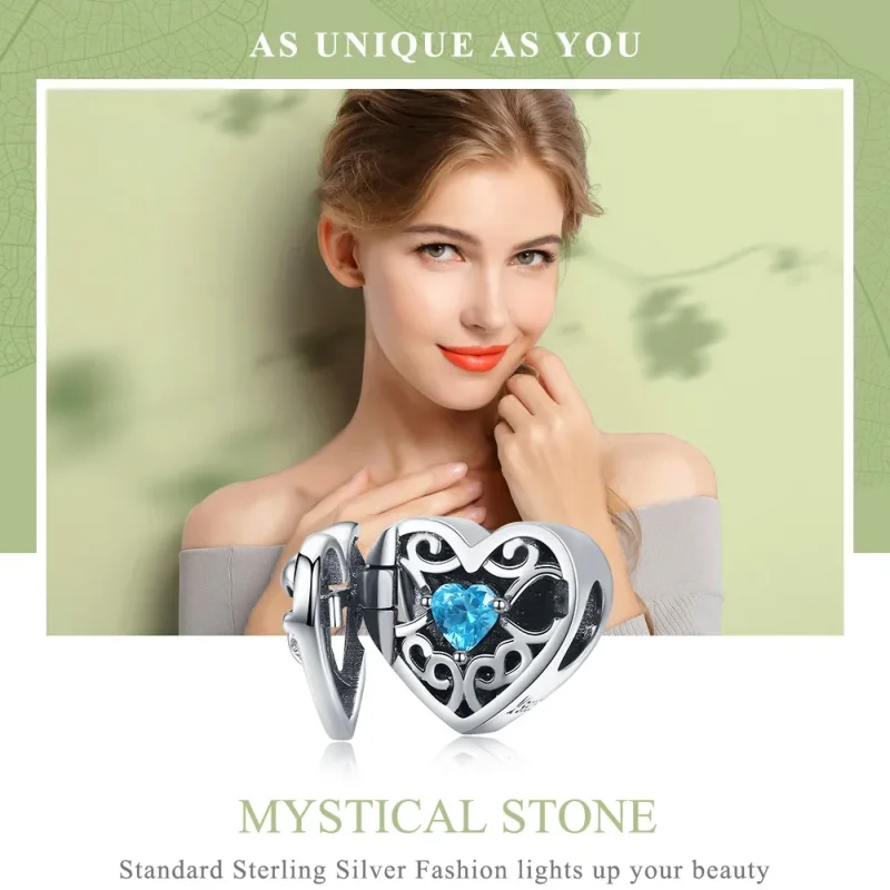 (image for) Pandora Style Silver Mystical Stone Charm - SCC1053 - View 2