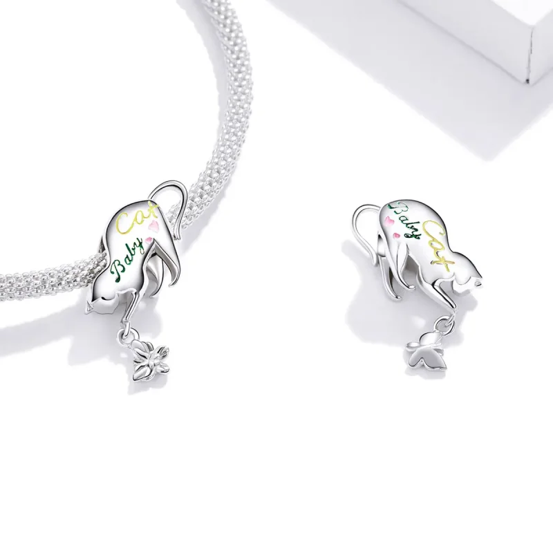 (image for) Pandora Style Silver Naughty Cat Charm - SCC1678 - View 4