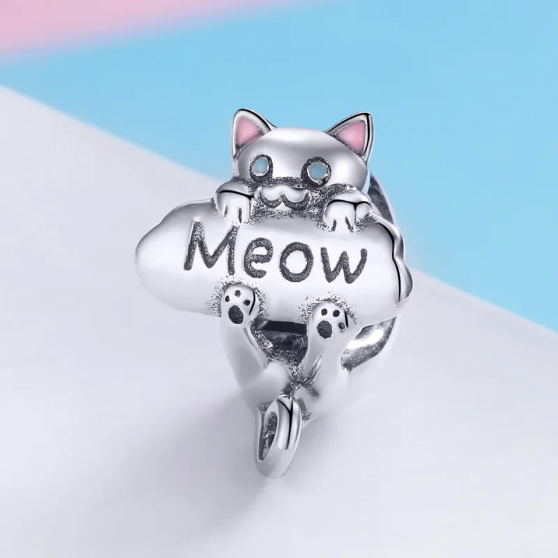 (image for) Pandora Style Silver Naughty Cat Perfume Bottle Charm - SCC874 - View 2