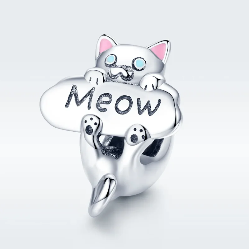 (image for) Pandora Style Silver Naughty Cat Perfume Bottle Charm - SCC874 - View 5