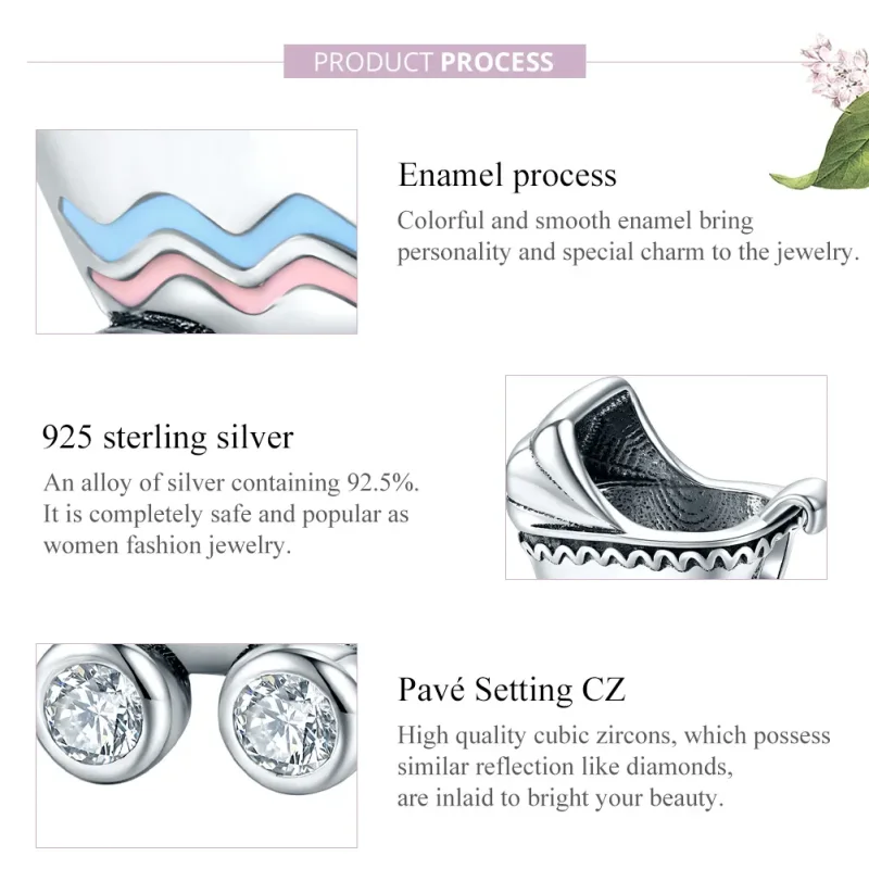 (image for) Pandora Style Silver Newborn Baby Carriage Charm - SCC1539 - View 8