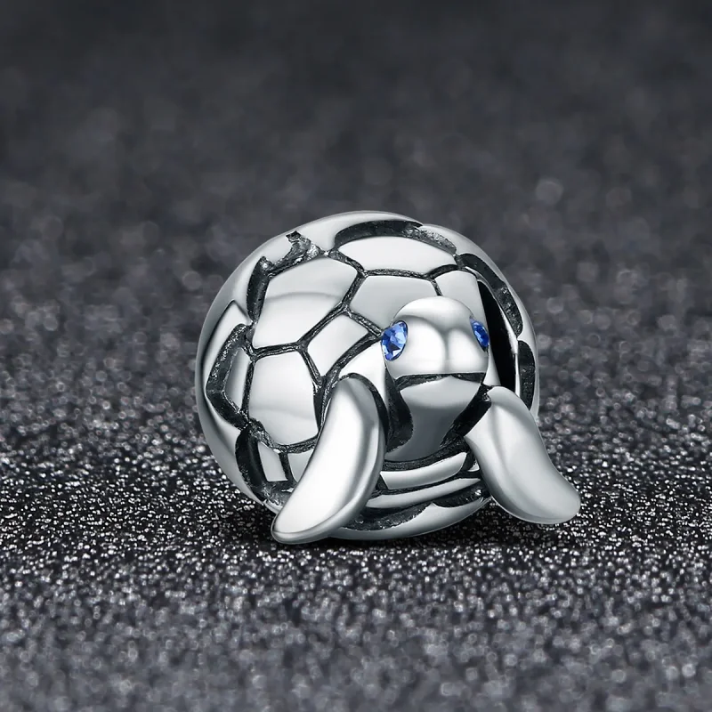 (image for) Pandora Style Silver Newborn Turtle Charm - SCC192 - View 2