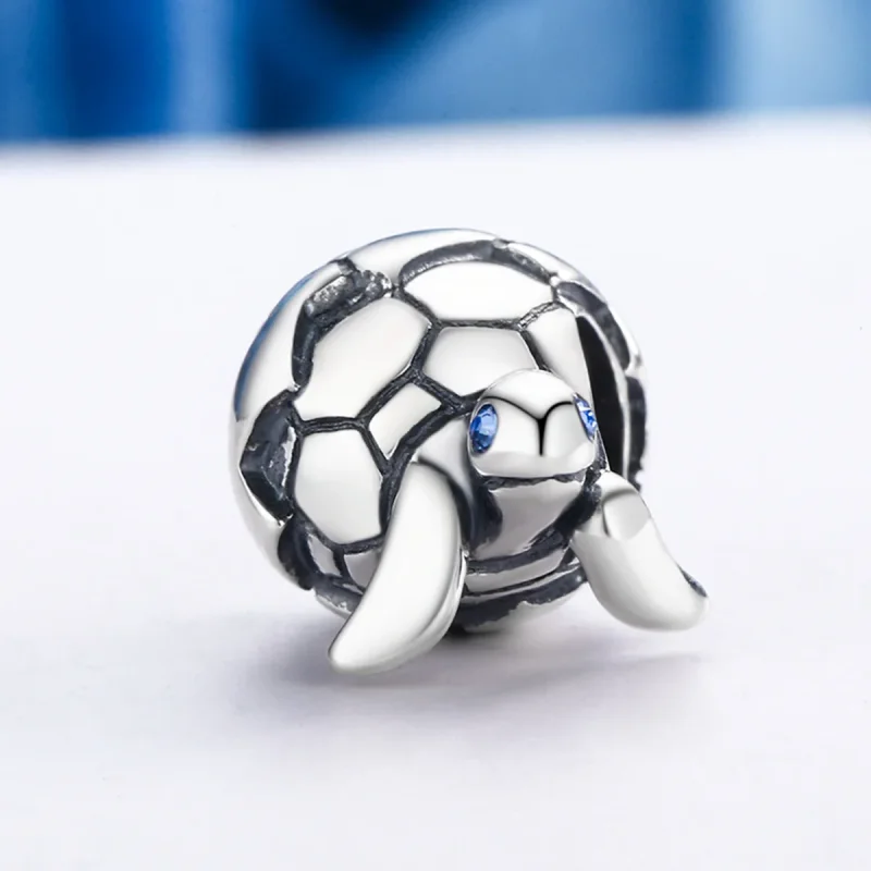 (image for) Pandora Style Silver Newborn Turtle Charm - SCC192 - View 3