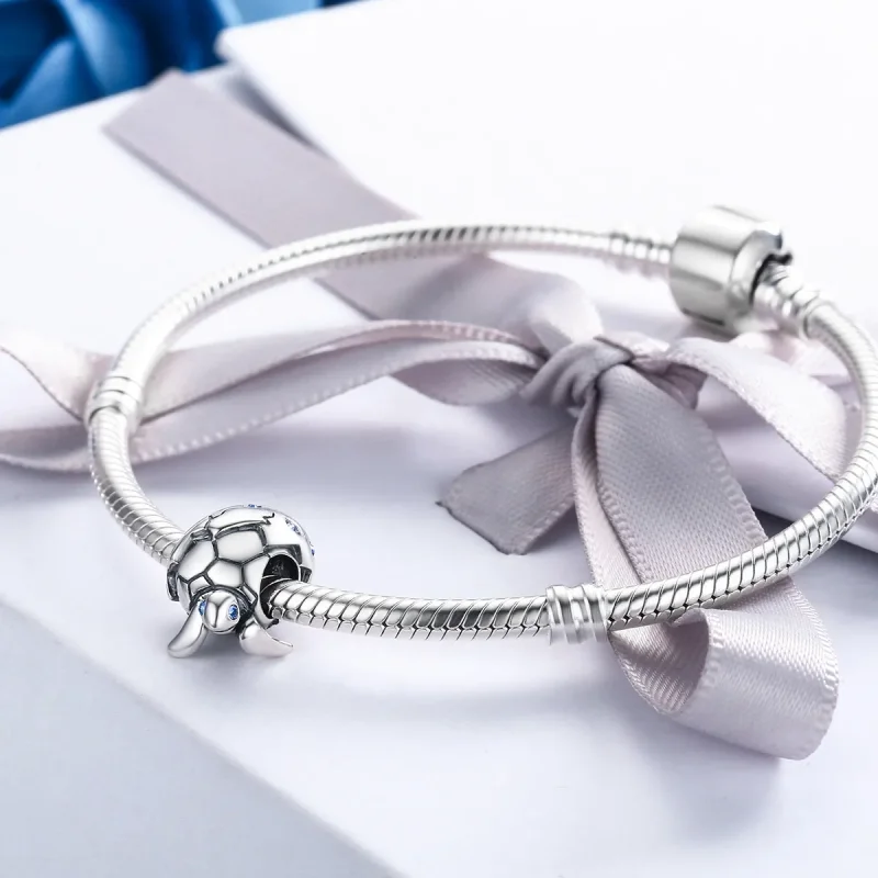 (image for) Pandora Style Silver Newborn Turtle Charm - SCC192 - View 4