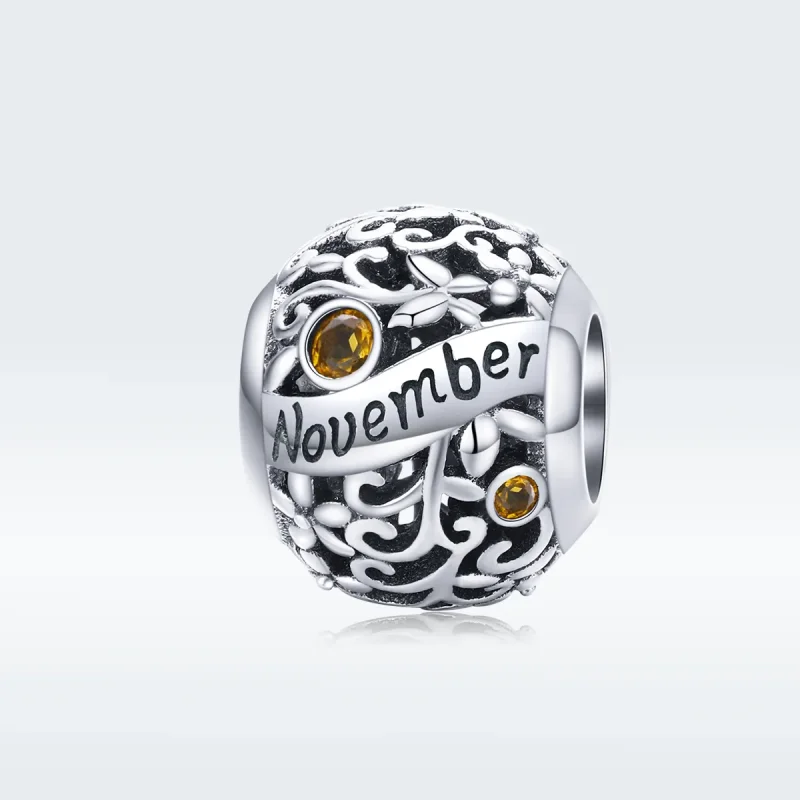 (image for) Pandora Style Silver November Birthstone Charm - SCC1385-11 - View 5