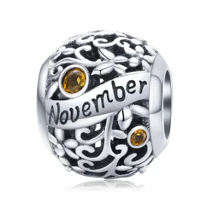 (image for) Pandora Style Silver November Birthstone Charm - SCC1385-11