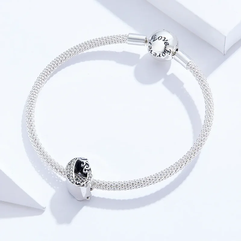 (image for) Pandora Style Silver Number 0 Charm - SCC1418-0 - View 3