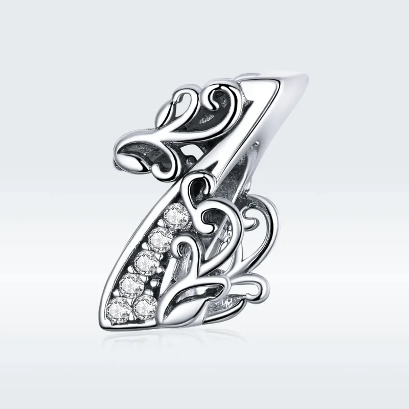 (image for) Pandora Style Silver Number 1 Charm - SCC1418-1 - View 5