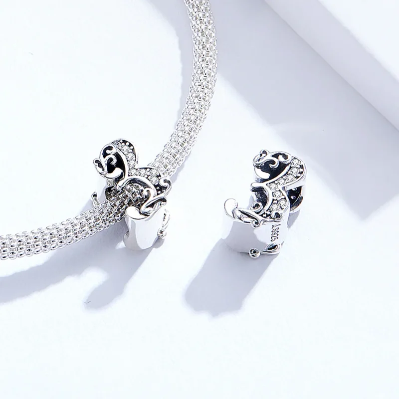 (image for) Pandora Style Silver Number 3 Charm - SCC1418-3 - View 4