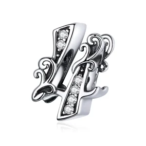 (image for) Pandora Style Silver Number 4 Charm - SCC1418-4