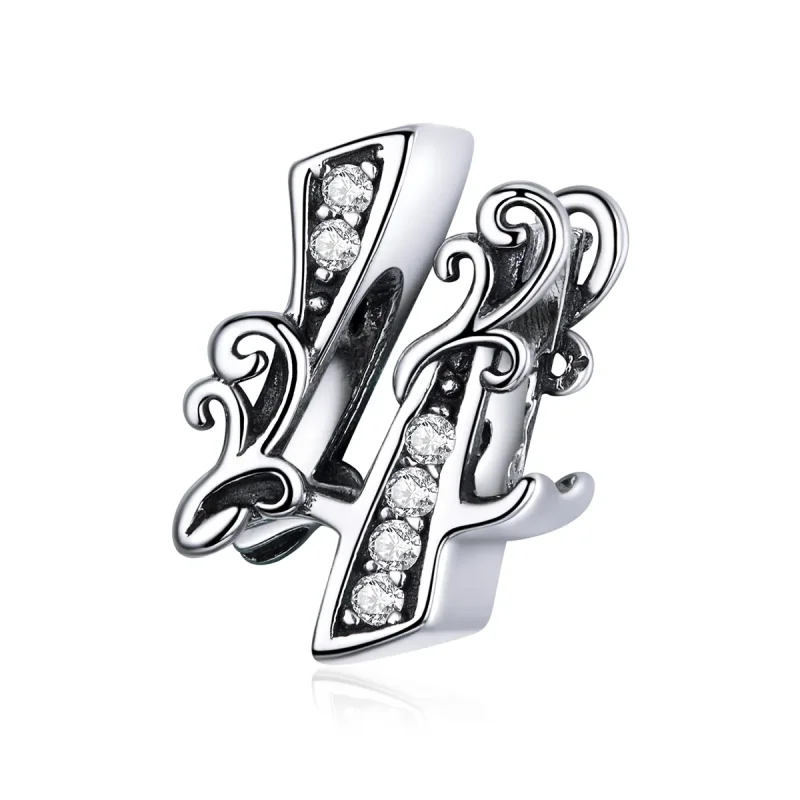 (image for) Pandora Style Silver Number 4 Charm - SCC1418-4