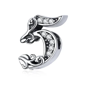 (image for) Pandora Style Silver Number 5 Charm - SCC1418-5