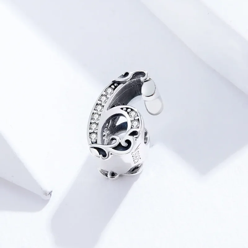 (image for) Pandora Style Silver Number 6 Charm - SCC1418-6 - View 2