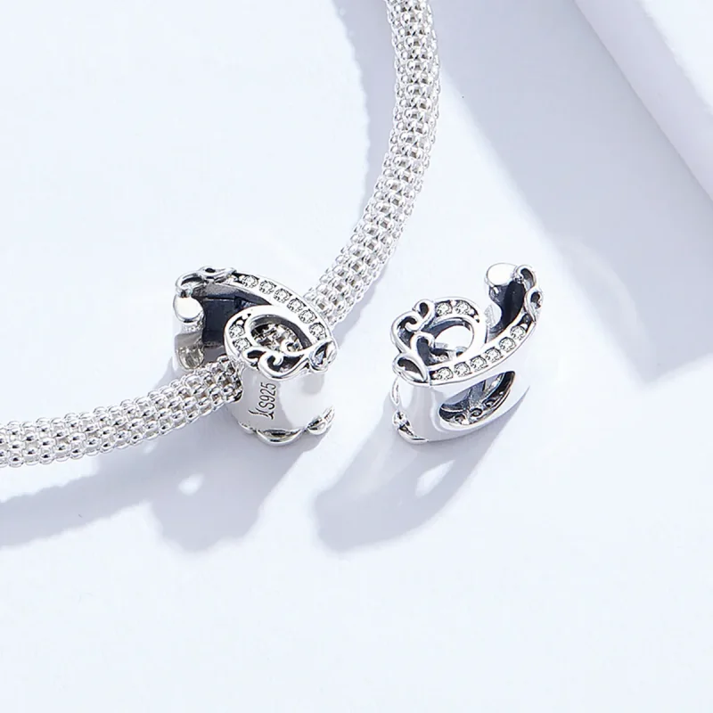 (image for) Pandora Style Silver Number 6 Charm - SCC1418-6 - View 4