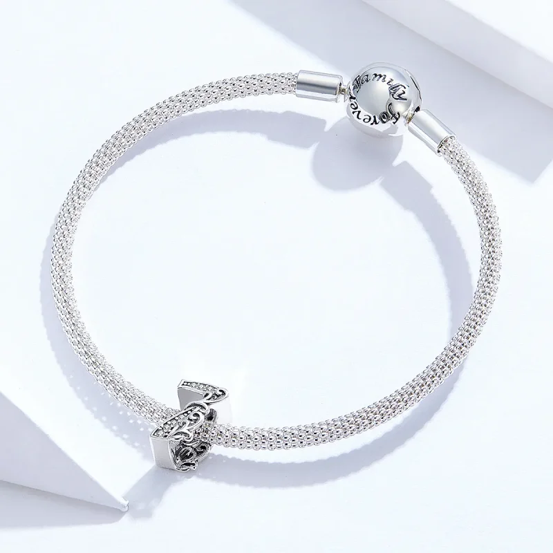 (image for) Pandora Style Silver Number 7 Charm - SCC1418-7 - View 3