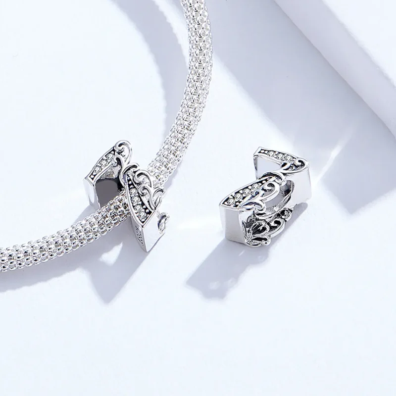 (image for) Pandora Style Silver Number 7 Charm - SCC1418-7 - View 4