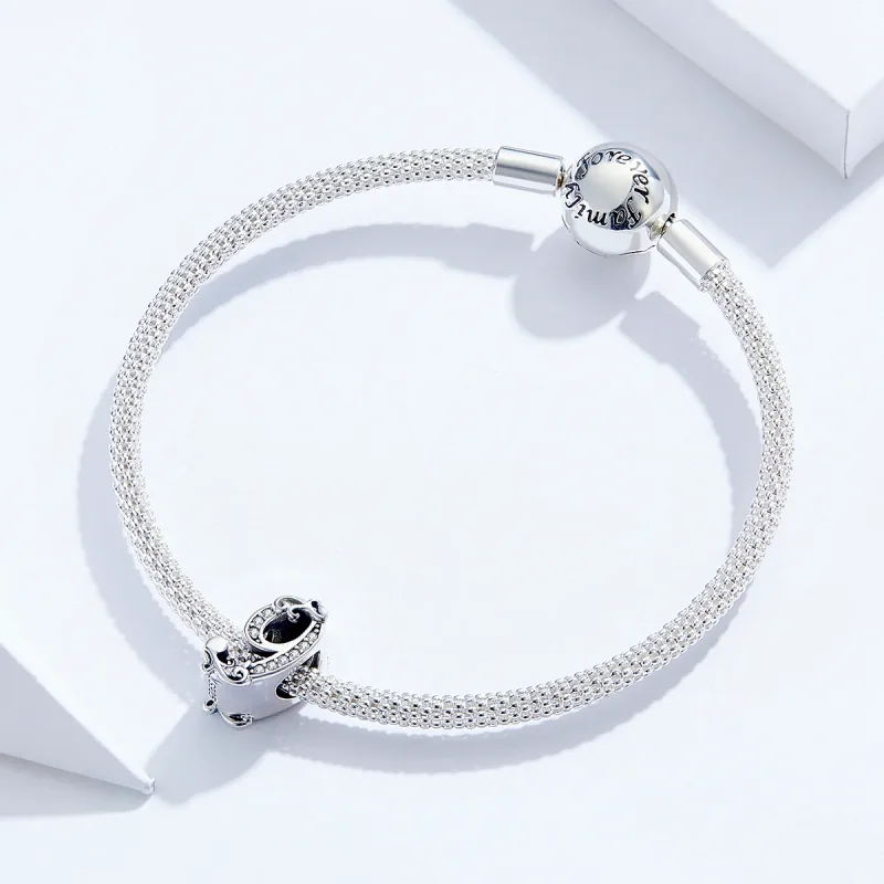 (image for) Pandora Style Silver Number 9 Charm - SCC1418-9 - View 3