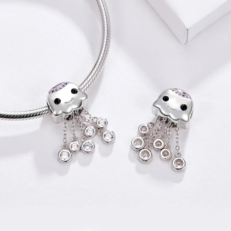 (image for) Pandora Style Silver Octopus Charm - BSC081 - View 3