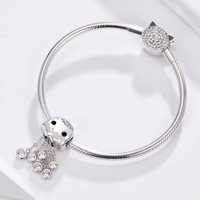 (image for) Pandora Style Silver Octopus Charm - BSC081 - View 4
