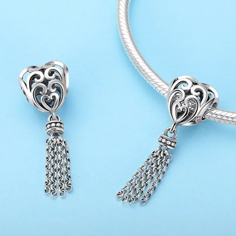(image for) Pandora Style Silver Openwork Dreamcatcher Charm - SCC722 - View 2