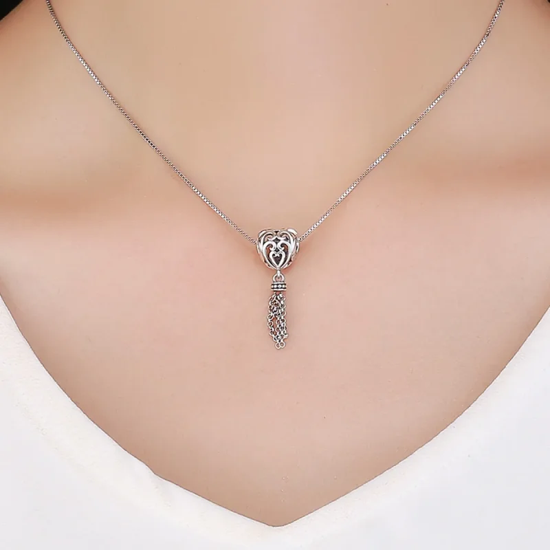 (image for) Pandora Style Silver Openwork Dreamcatcher Charm - SCC722 - View 5