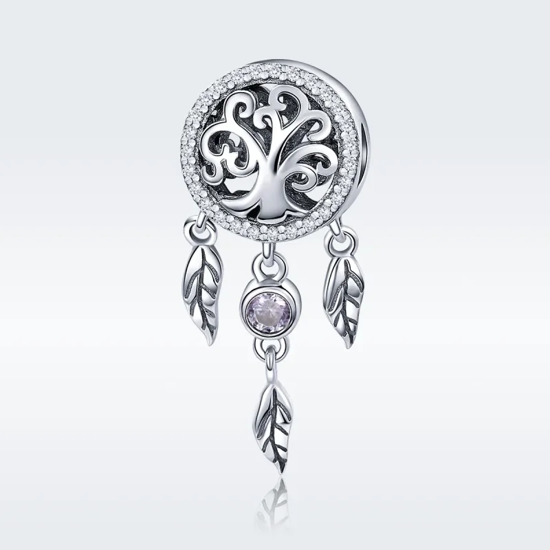 (image for) Pandora Style Silver Openwork Dreamcatcher Charm - SCC723 - View 3
