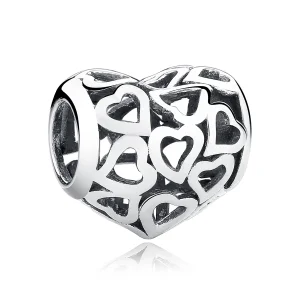 (image for) Pandora Style Silver Openwork Hearts Charm - SCC024