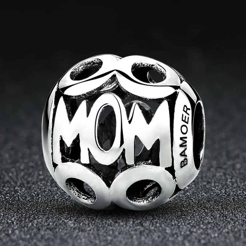 (image for) Pandora Style Silver Openwork Mom Charm - SCC060 - View 4