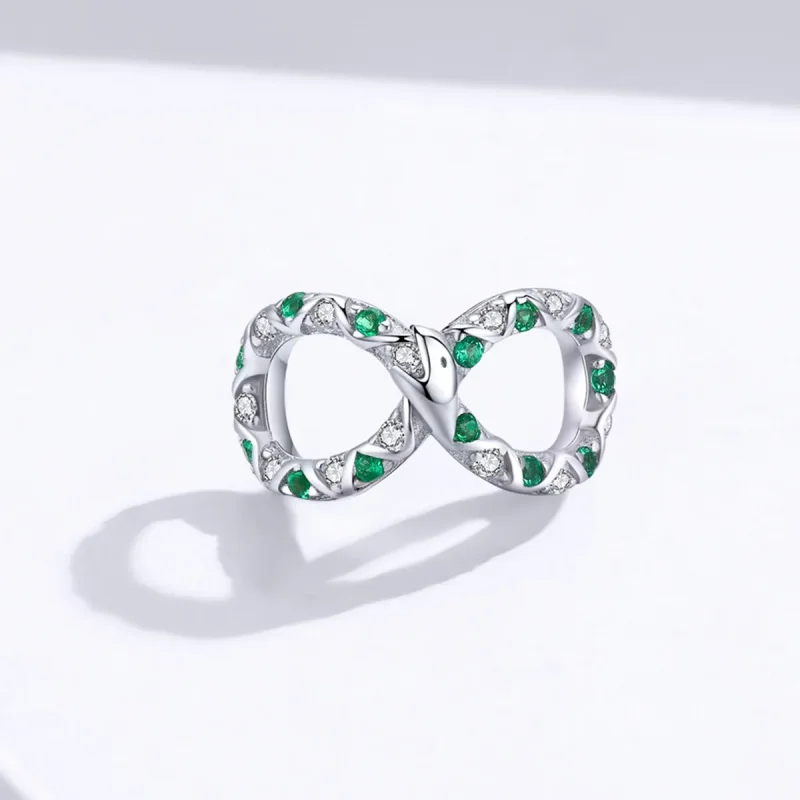 (image for) Pandora Style Silver Ouroboros Charm - BSC186 - View 2