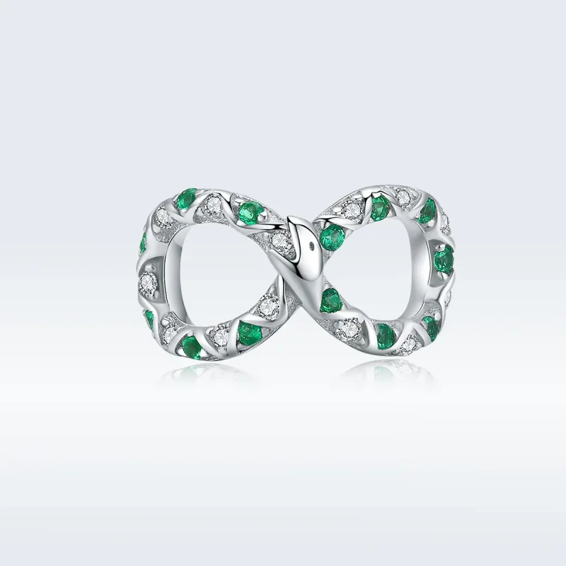 (image for) Pandora Style Silver Ouroboros Charm - BSC186 - View 5