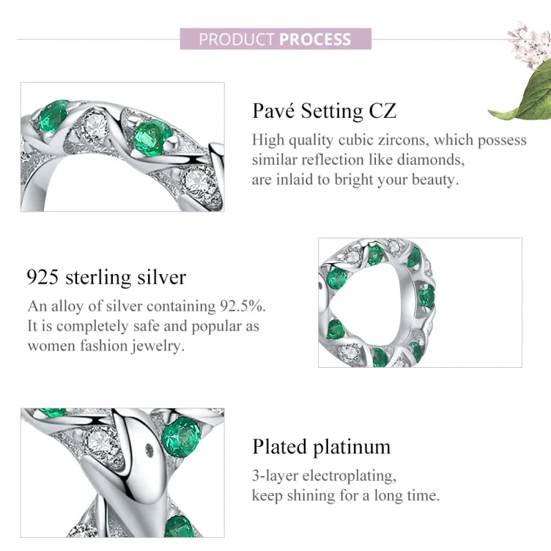 (image for) Pandora Style Silver Ouroboros Charm - BSC186 - View 8