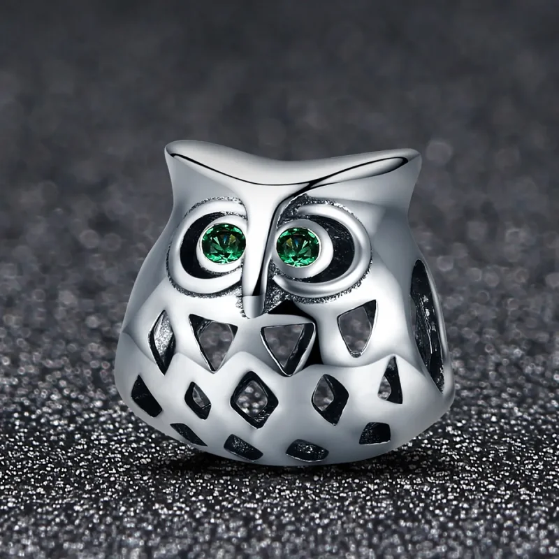 (image for) Pandora Style Silver Owl Charm - SCC424 - View 2