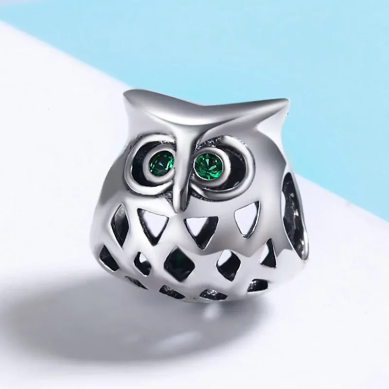 (image for) Pandora Style Silver Owl Charm - SCC424 - View 3