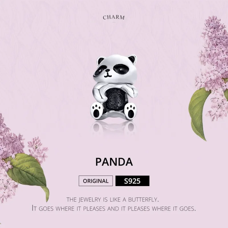 (image for) Pandora Style Silver Panda Charm - SCC1175 - View 2