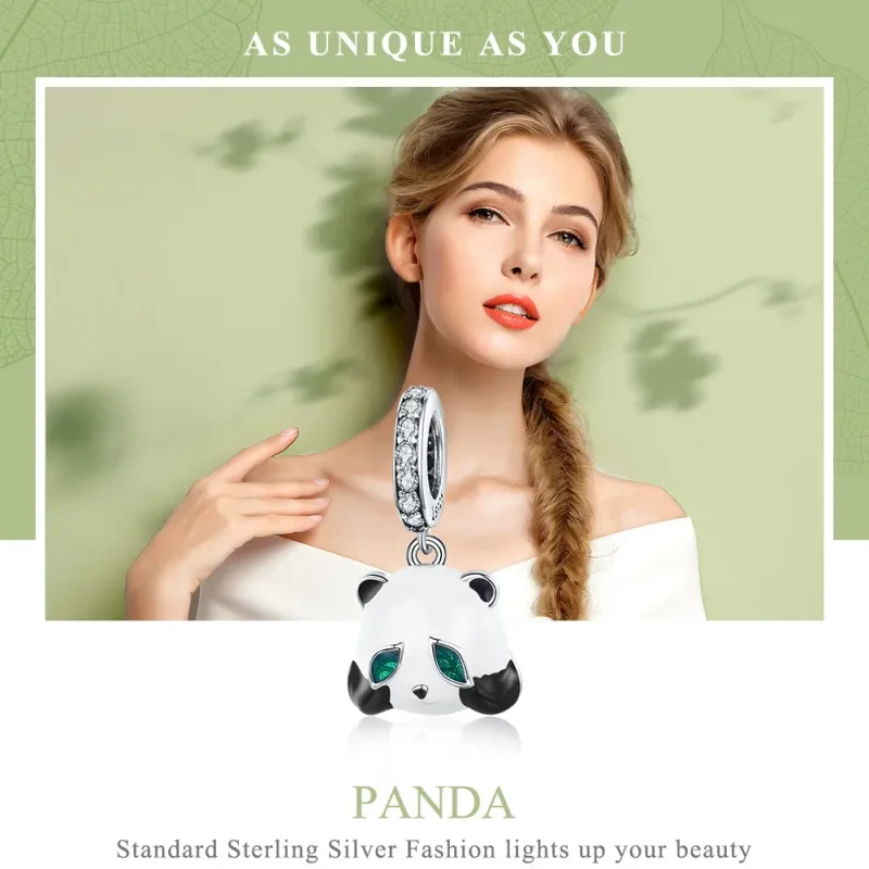 (image for) Pandora Style Silver Panda Dangle - SCC1096 - View 2