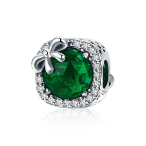 (image for) Pandora Style Silver Pavé Bow Charm - SCC1058-Gn