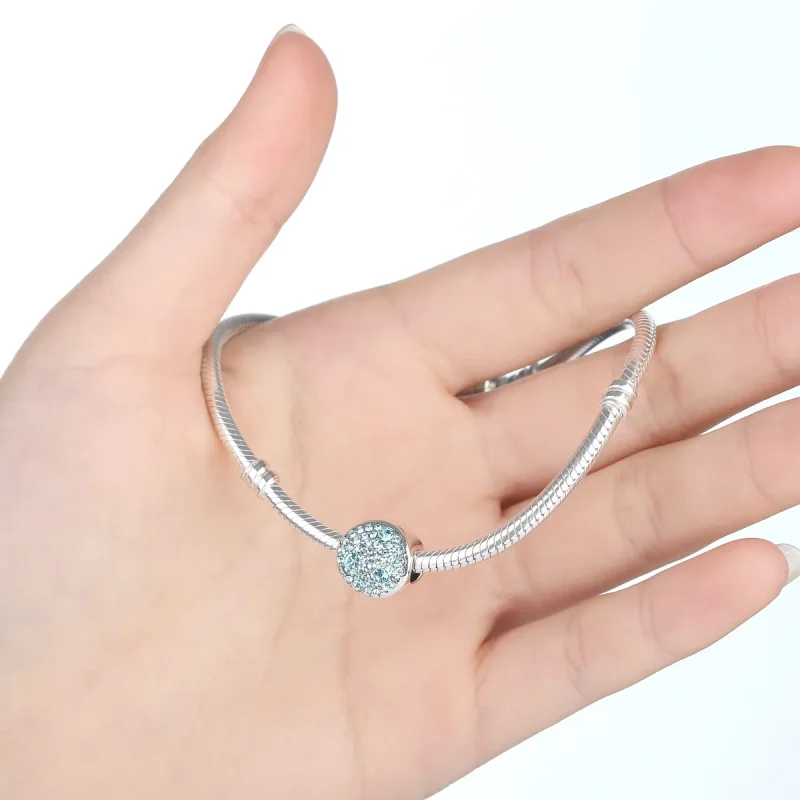 (image for) Pandora Style Silver Pavé Charm - SCC009 - View 2