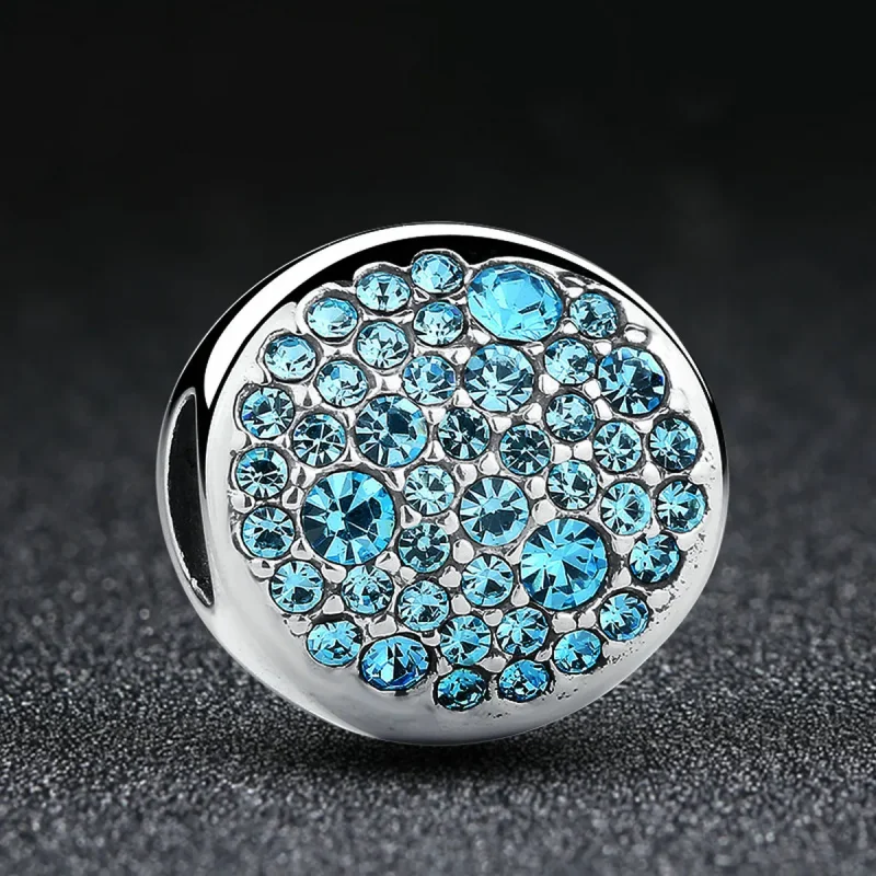 (image for) Pandora Style Silver Pavé Charm - SCC009 - View 3
