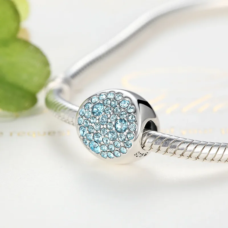 (image for) Pandora Style Silver Pavé Charm - SCC009 - View 4