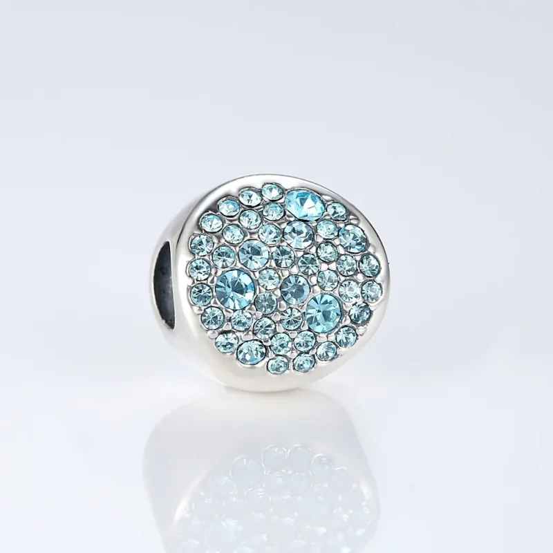 (image for) Pandora Style Silver Pavé Charm - SCC009 - View 5