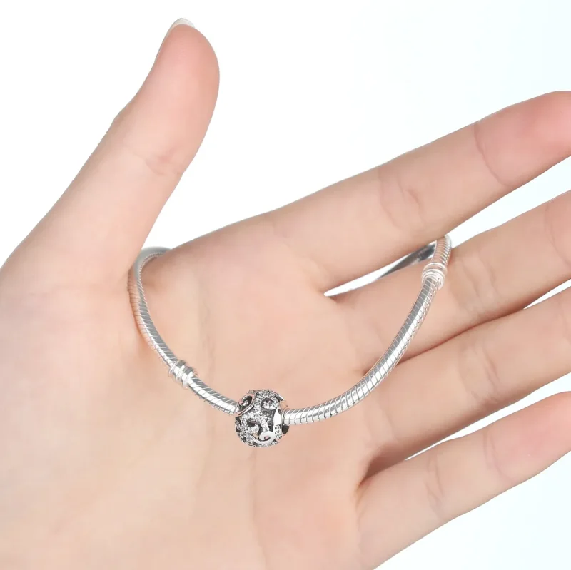 (image for) Pandora Style Silver Pavé Charm - SCC021 - View 2
