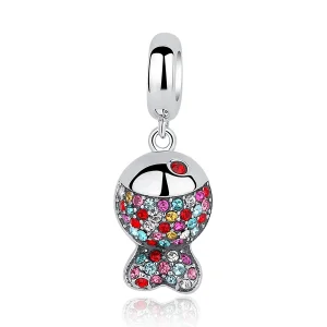 (image for) Pandora Style Silver Pavé Fish Dangle - SCC034