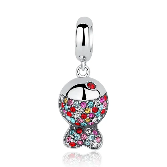 (image for) Pandora Style Silver Pavé Fish Dangle - SCC034