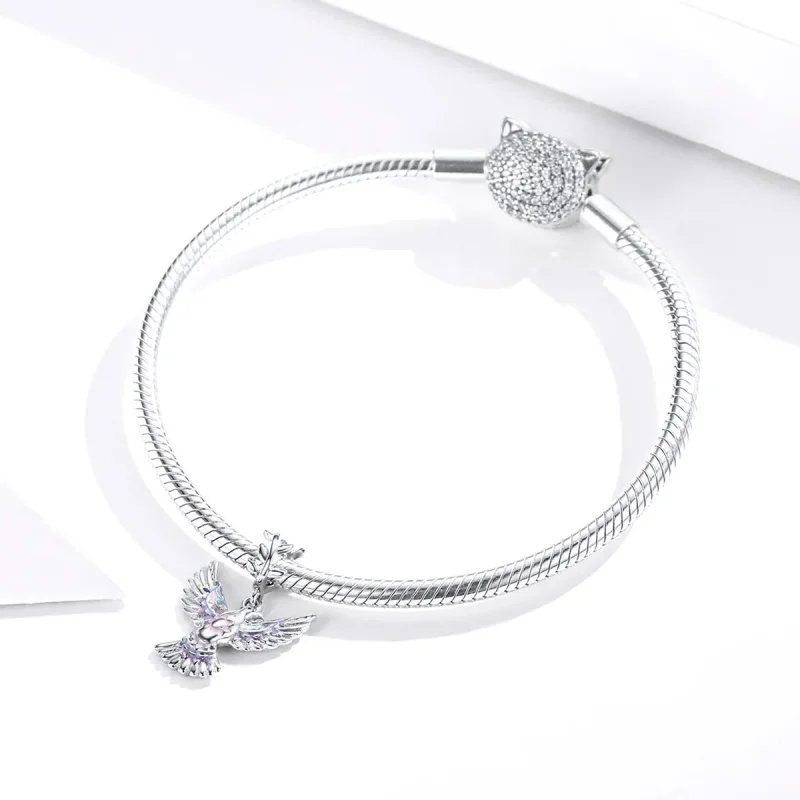 (image for) Pandora Style Silver Peace Dove Charm - BSC295 - View 3