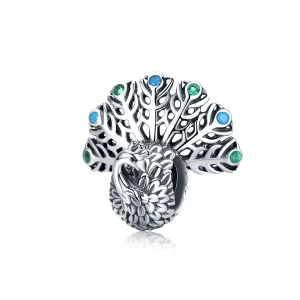 (image for) Pandora Style Silver Peacock Charm - SCC1260