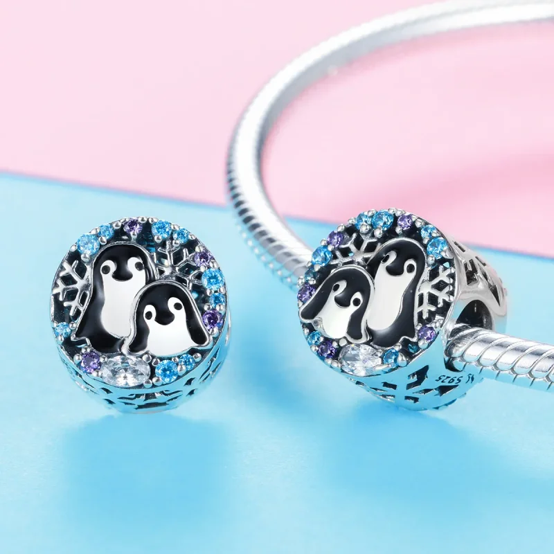 (image for) Pandora Style Silver Penguin House Charm - SCC992 - View 3