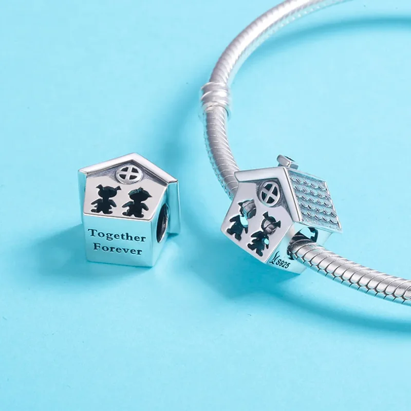(image for) Pandora Style Silver Perfect Life With A Loving Home Charm - SCC541 - View 5