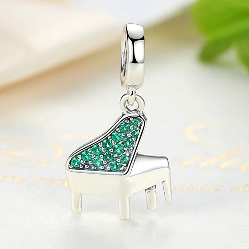 (image for) Pandora Style Silver Piano Dangle - SCC111 - View 4