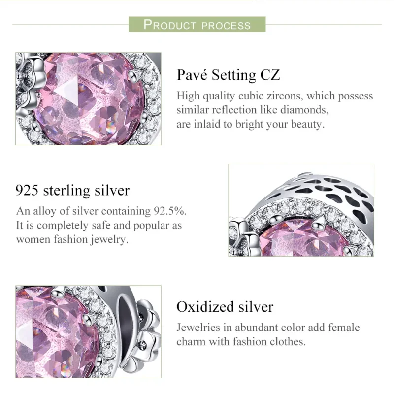 (image for) Pandora Style Silver Pink Flavor Charm - SCC904 - View 7